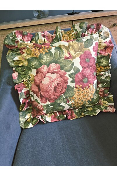 Angels' Collection Ruffled Vintage Throw Pillow Cover Has Fluid Repellent Property