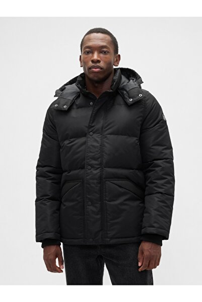 GAP Erkek Siyah ColdControl Max Relaxed Heavyweight Puffer Şişme Mont