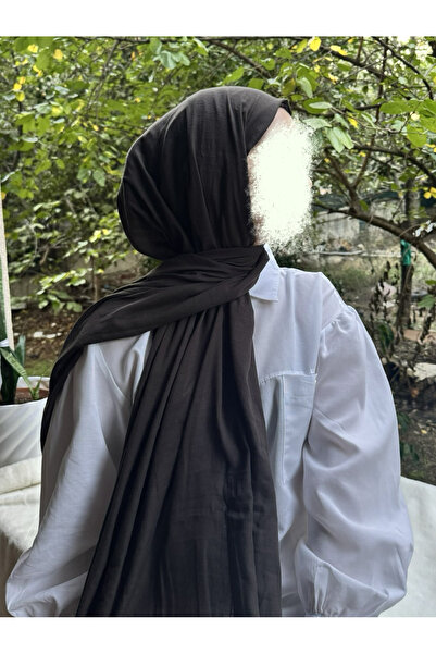 shalby Plain Hijab Cotton Crash Shawl Shadow Gray