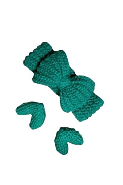 OEM Hand crocheted green headband for children, universal size