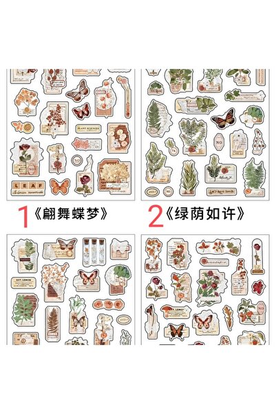 İthal Autocolant cu fluture și flori E4-1 - Număr: 4