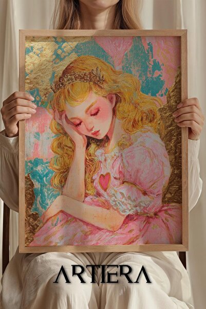 Artiera Πριγκίπισσα όνειρο σε ροζ φόρεμα ξανθιά πριγκίπισσα πορτρέτο κοριτσιο...