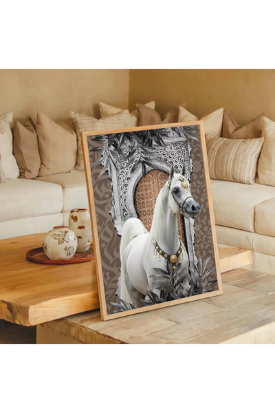 Esci Design Tablou cu model etnic cu rama din lemn - Model etnic modern - Tablou vintage - Seria Etnic1001 - Artă de perete