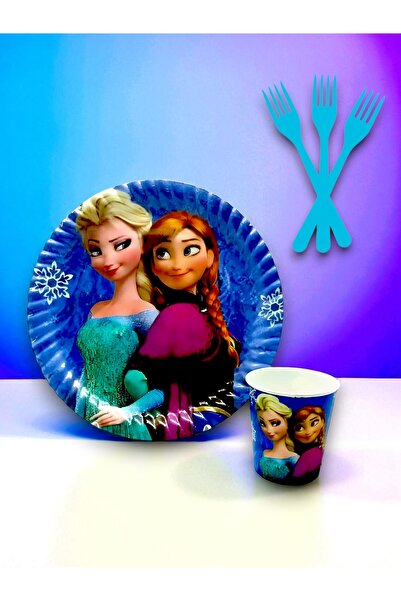 partylady مجموعة أدوات تقديم الطعام ذات الطابع الخاص بـ Frozen لـ 24 شخصًا