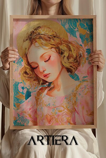 Artiera Πριγκίπισσα Όνειρο με λουλούδια και στέμμα ξανθιά πριγκίπισσα Πορτρέτ...