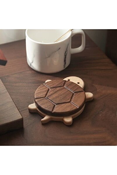 Enna Woden Plum Blossom Pattern Coaster Tea Coaster Cup Coaster under Cup Tea under Cup