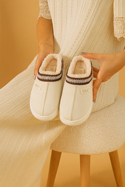 Behtah Kundura Жіночі зимові капці з товстою підошвою, хутром всередині та теплою підкладкою, для дому та вулиці, вулична мода