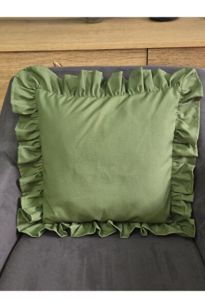Angels' Collection Ruffled Throw Pillow Cover Has Liquid Repellent Property
