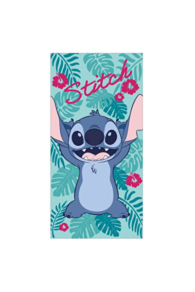 Stitch Πετσέτες μπάνιου Disney Lilo και Happy, πετσέτα θαλάσσης 70x140cm (γρή...