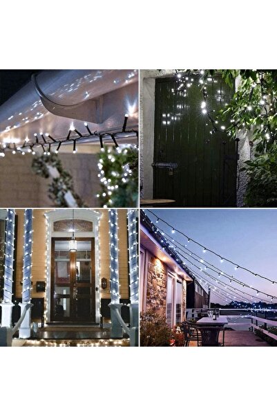 EMATTERIO Christmas Installation Roll Type 100m, 8 Modes, Indoor/Outdoor, Mains Powered, Cool White