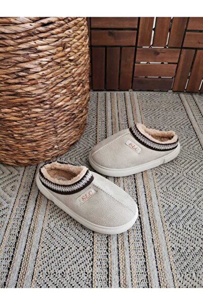 Behtah Kundura Women's Thick-Soled Fur Lined Warm Lined Winter Saddle Indoor Outdoor Indoor Slippers Street Fashion