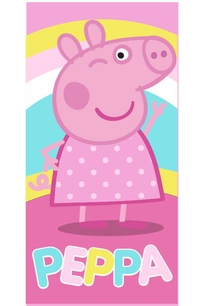 Peppa Pig Πετσέτα μπάνιου Peppa Pig Wink, πετσέτα θαλάσσης 70x140cm (γρήγορο ...