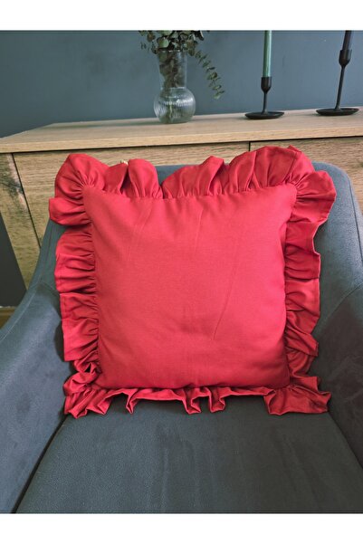 Angels' Collection Ruffled Throw Pillow Cover Has Liquid Repellent Property