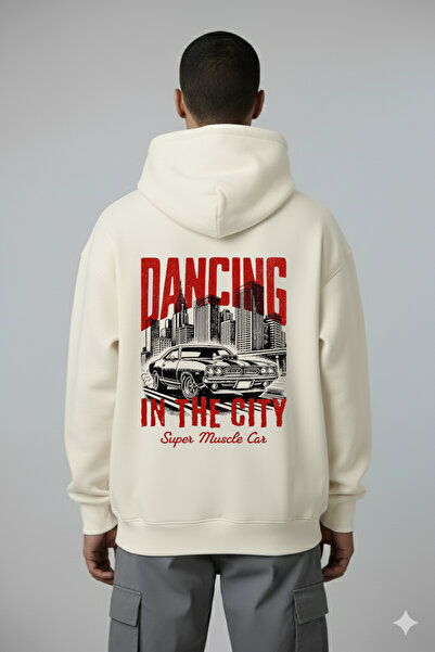 LORVEX سويت شيرت للجنسين مطبوع عليه سيارة سوبر ماسل كار