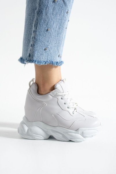 Lady White Women's Wedge Sneakers