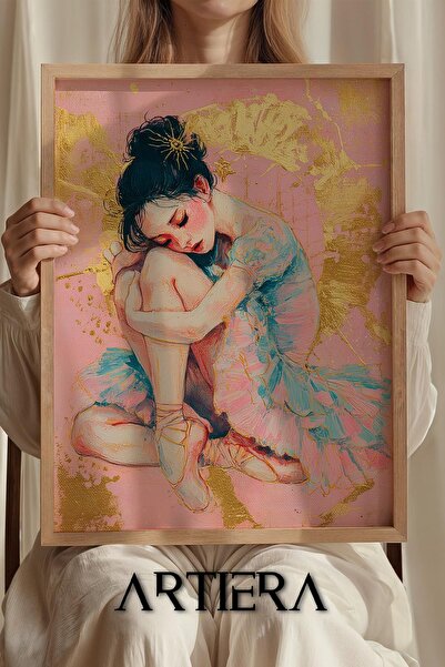 Artiera Πριγκίπισσα Όνειρο Καθιστός Μπαλαρίνας Κοριτσάκι Ξύλινος Πίνακας για ...