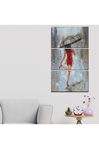Generic لوحه جداريه - إمرأه تحت المطر - ٣٠٠٥٠ - مقسمه ثلاثة قطع - مقسمه ثلاثة...