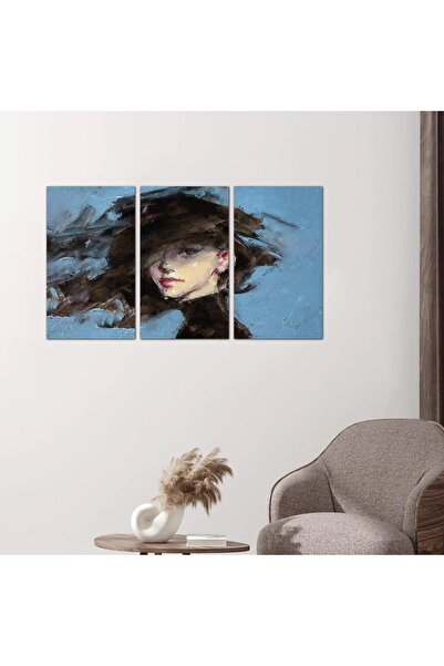 Generic لوحه جداريه رسمة فنية لإمرأة - ٢٤٥٧٧ - مقسمه ثلاثة قطع