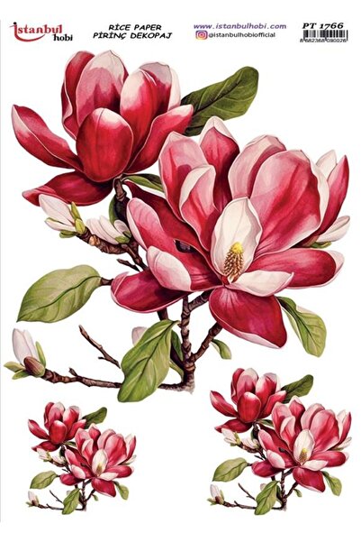 İstanbul Hobi ورق ديكور نحاسي 30×42 سم PT-1766 زهور