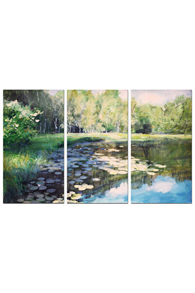 Generic لوحه جداريه - رسمة مطبوعه لمنظر - 1534 - مقسمه ثلاثة قطع