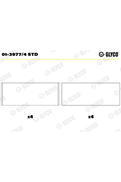 GLYCO Cuzineti Biela 01-3977/4Std Dacia Logan/Logan Ii/Logan Mcv Ii Nissan Ku...