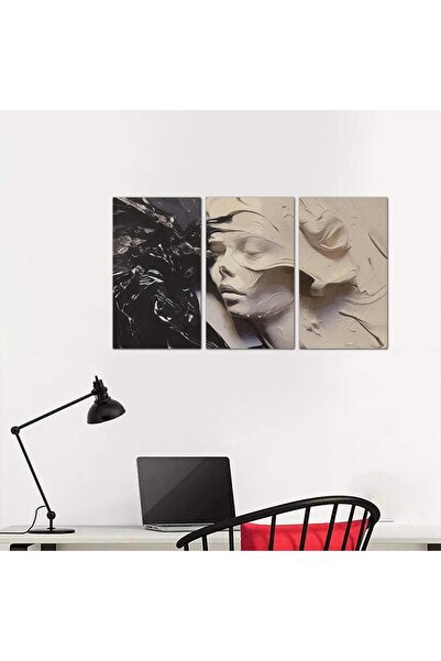 Generic لوحه جداريه مودرن رسمة إمرأه - 24126 - مقسمه ثلاثة قطع