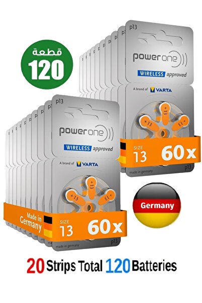 powerone 2 مجموعة بطاريات ألمانية أصلية (P13) عالية المستوى للمساعدة على السم...