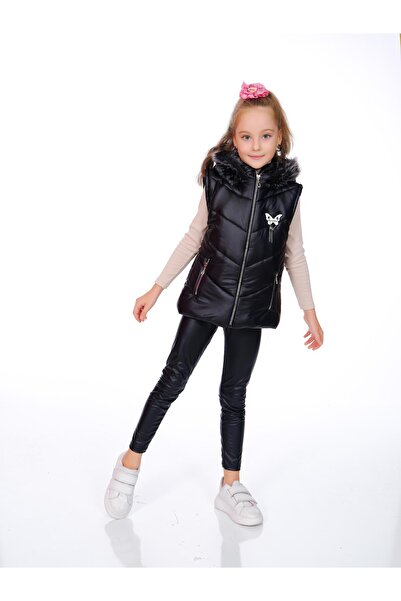 Kamex Зимно пухено яке за момичета с бродерия