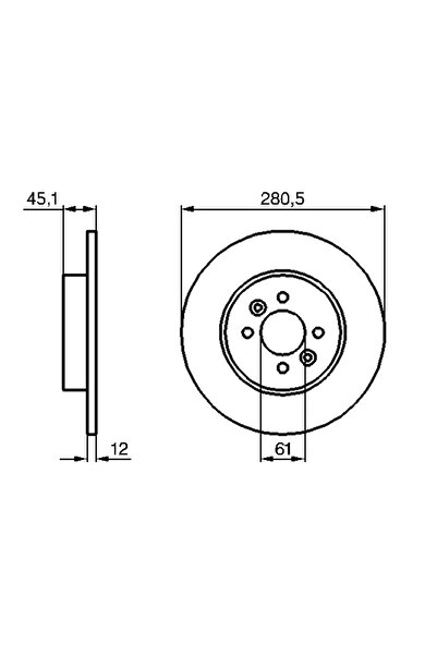 Bosch Спирачен диск за Renault Kangoo