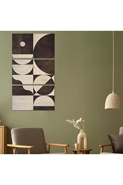 Generic لوحه جداريه مودرن فن تجريدي - 24104 - مقسمه ثلاثة قطع
