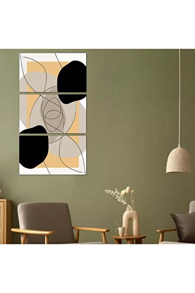 Generic لوحه جداريه مودرن فن تجريدي - 24087 - مقسمه ثلاثة قطع