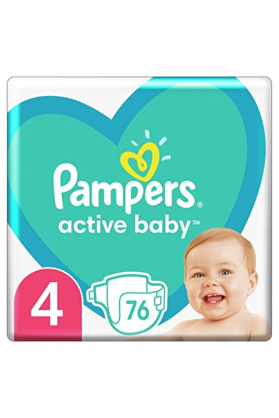 Pampers Scutece Active Baby Giant Pack, numărul 4, 8-14 kg, 76 buc