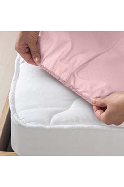 OEM Cearșaf cu fermoar din bumbac, roz liliac, pentru pat, 160 x 200 cm + 28 cm