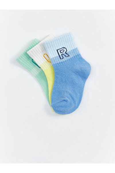 LC Waikiki Lcw Baby Blue Basic Baby Boy Socks 3-Piece