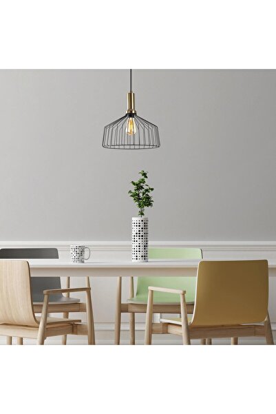 MOİRA Dear Tekli Tel Sarkıt Avize Siyah, Modern Dekoratif Metal Lamba DEAR-11200