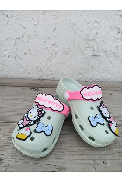 Huzurlu Adımlar YEŞİL HELLO KİTTY ÇOCUK TERLİK