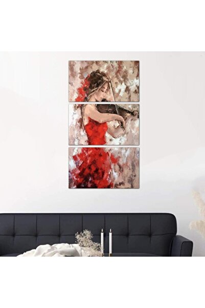 Generic لوحه جداريه مودرن فتاة تعزف الكمان - ٢٤٥٢٣ - مقسمه ثلاثة قطع