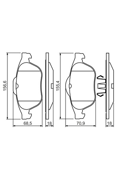 Bosch Set Placute Frana Frana Disc Renault Espace 4/Laguna 2/Vel Satis