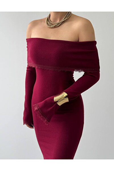 Miss Beyoğlu Kadın Yeni Sezon Abiye Elbise – Omuz Açık, Uzun, balık Şık Gece & Davet Elbisesi