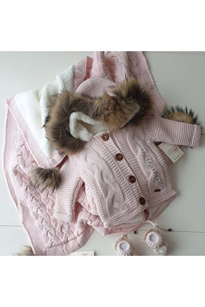 Nipperland Furry Baby Girl Knitwear Cardigan