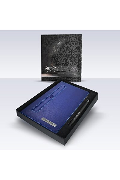 promosyon denizi Kişiye Özel Kutulu 2026 Tarihli Önden Kalemlikli Lacivert 17...