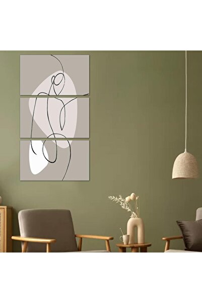 Generic لوحه جداريه مودرن فن تجريدي - 24090 - مقسمه ثلاثة قطع