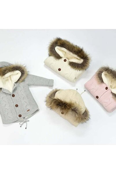 Nipperland Furry Baby Girl Knitwear Cardigan