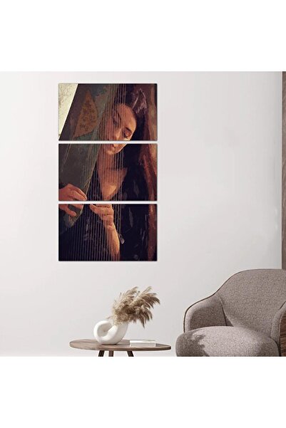 Generic لوحه جداريه مودرن رسمة إمرأة - ٢٤٥٠١ - مقسمه ثلاثة قطع
