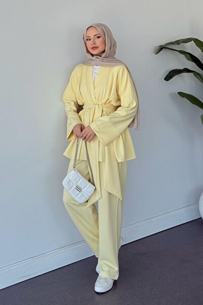 Hazamoda طقم أكيد ثنائي مودال أصفر