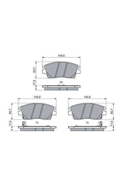 Bosch Set Placute Frana Frana Disc Hyundai Elantra 6 Limuzina/Tucson Hyundai ...