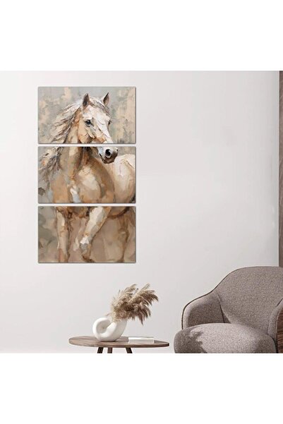 Generic لوحه جداريه رسمة حصان - ٢٤١٥٦ - مقسمه ثلاثة قطع