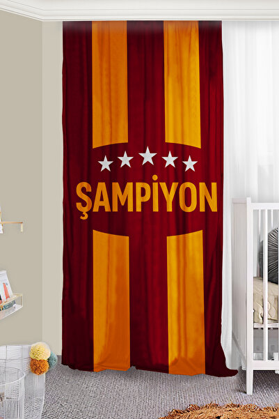 Bebişim Halı Fan Yellow Red Double Winged Background Curtain