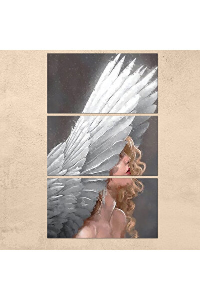Generic Wall panel - Woman with white wings - 300927 - divided into three pieces