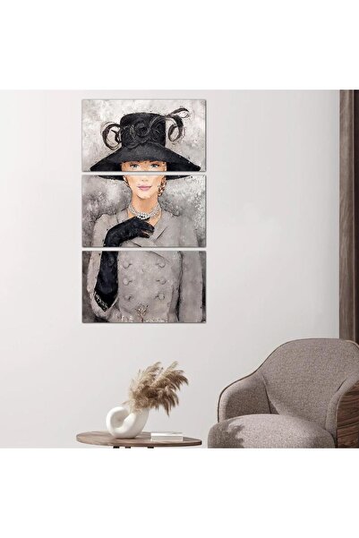 Generic لوحه جداريه رسمة فنية لإمرأة - ٢٤٥٦٩ - مقسمه ثلاثة قطع